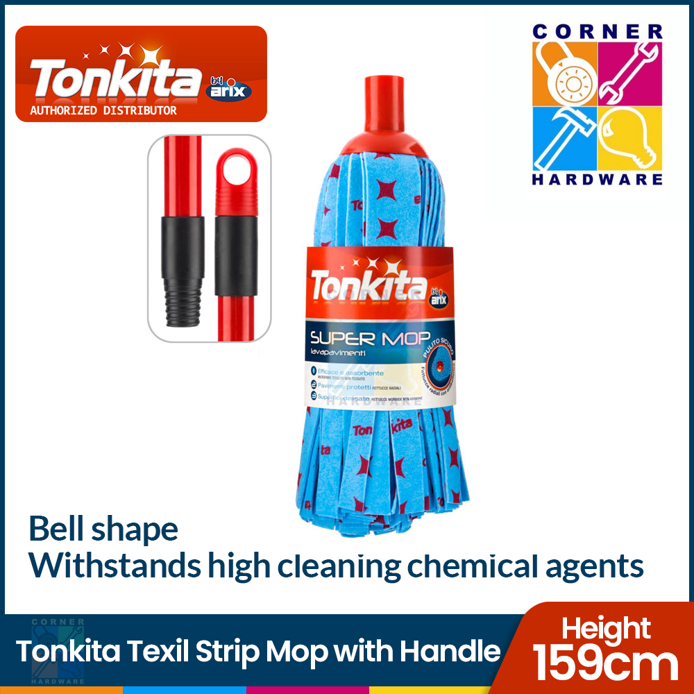 Image of TONKITA Texil Strip Mop with Metal Handle