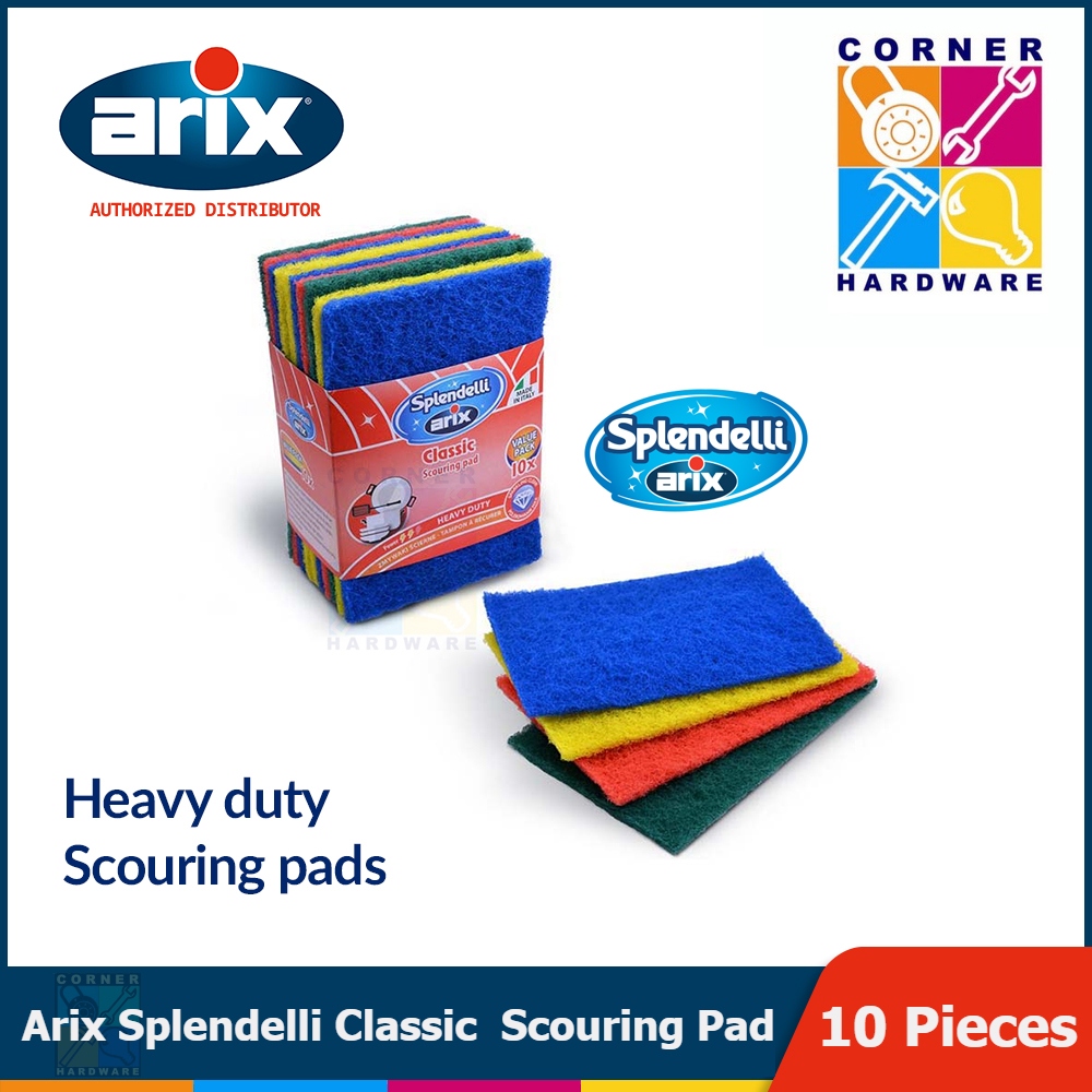 Image of ARIX Assorted Color Scouring Pad 10 pcs. 15 X 10 cm.