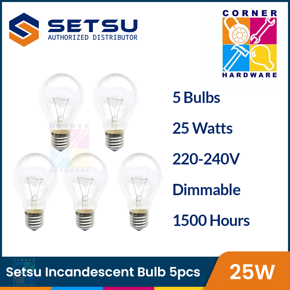 Image of SETSU Incandescent Bulbs  25W 5pcs.