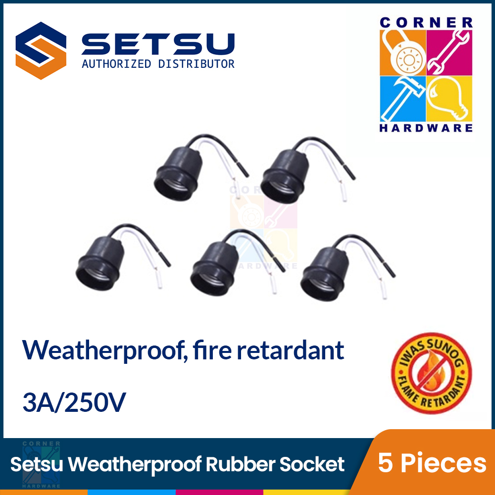 Image of SETSU Weatherproof Rubber Socket E27 5pcs.