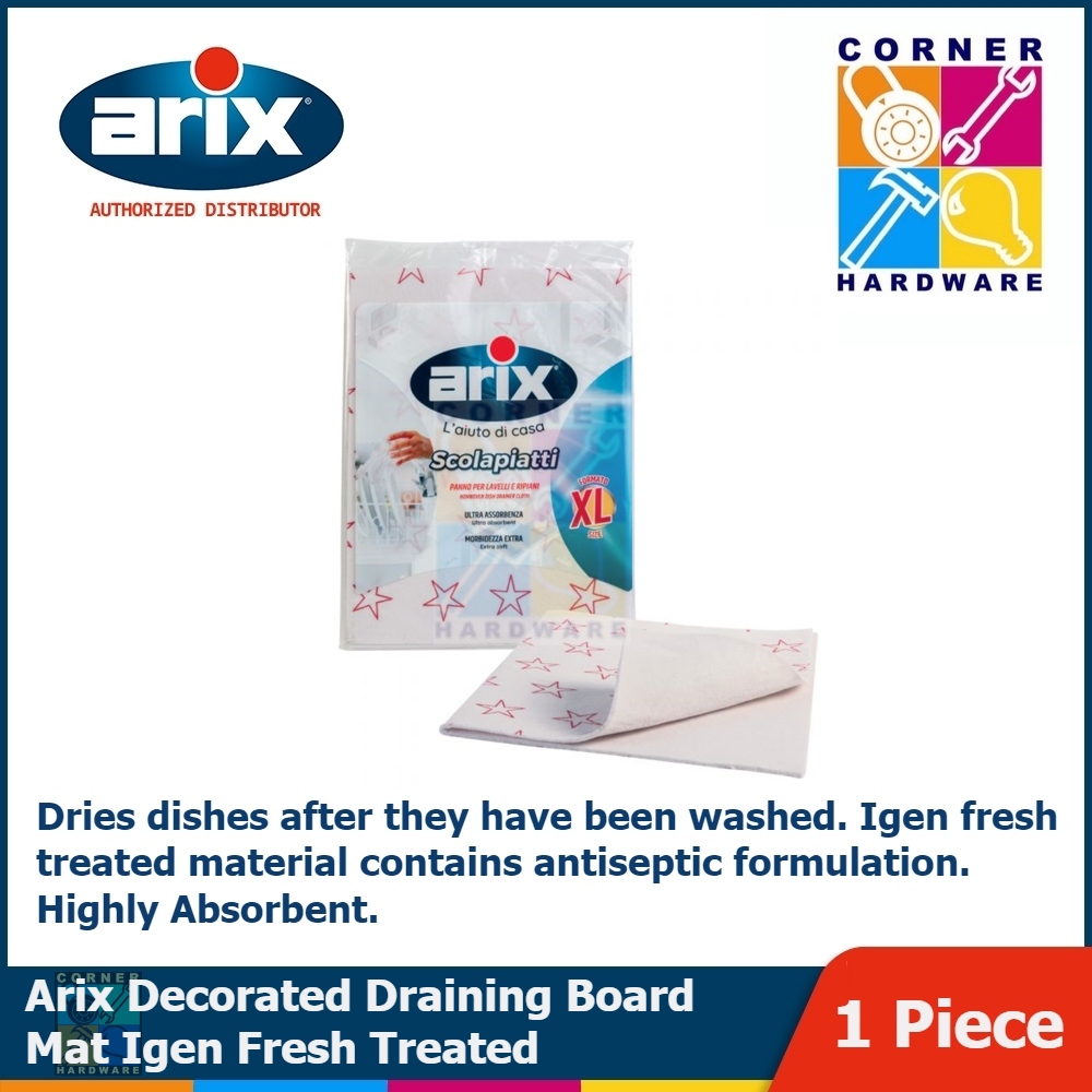 Image of ARIX Decorated Draining Board Mat Igen Fresh Treated