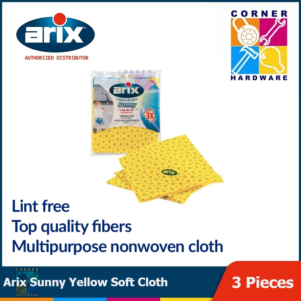 Image of ARIX Sunny Yellow Multipurpose Cloth 3pcs.