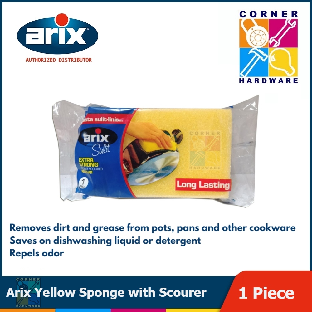 Image of ARIX Yellow Sponge with Scourer 1pc.