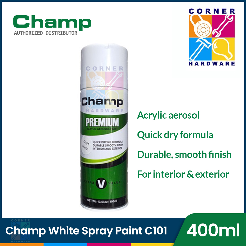 Image of CHAMP Premium Acrylic Aerosol Spray Paint White