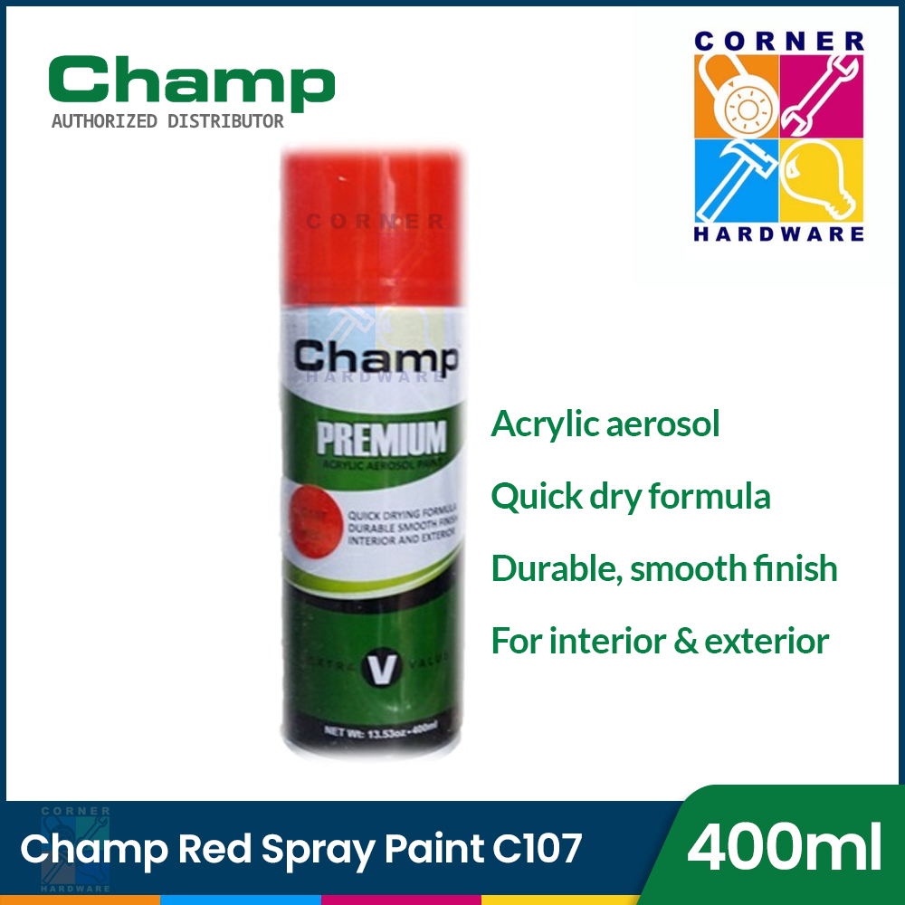 Image of CHAMP Premium Acrylic Aerosol Spray Paint Red