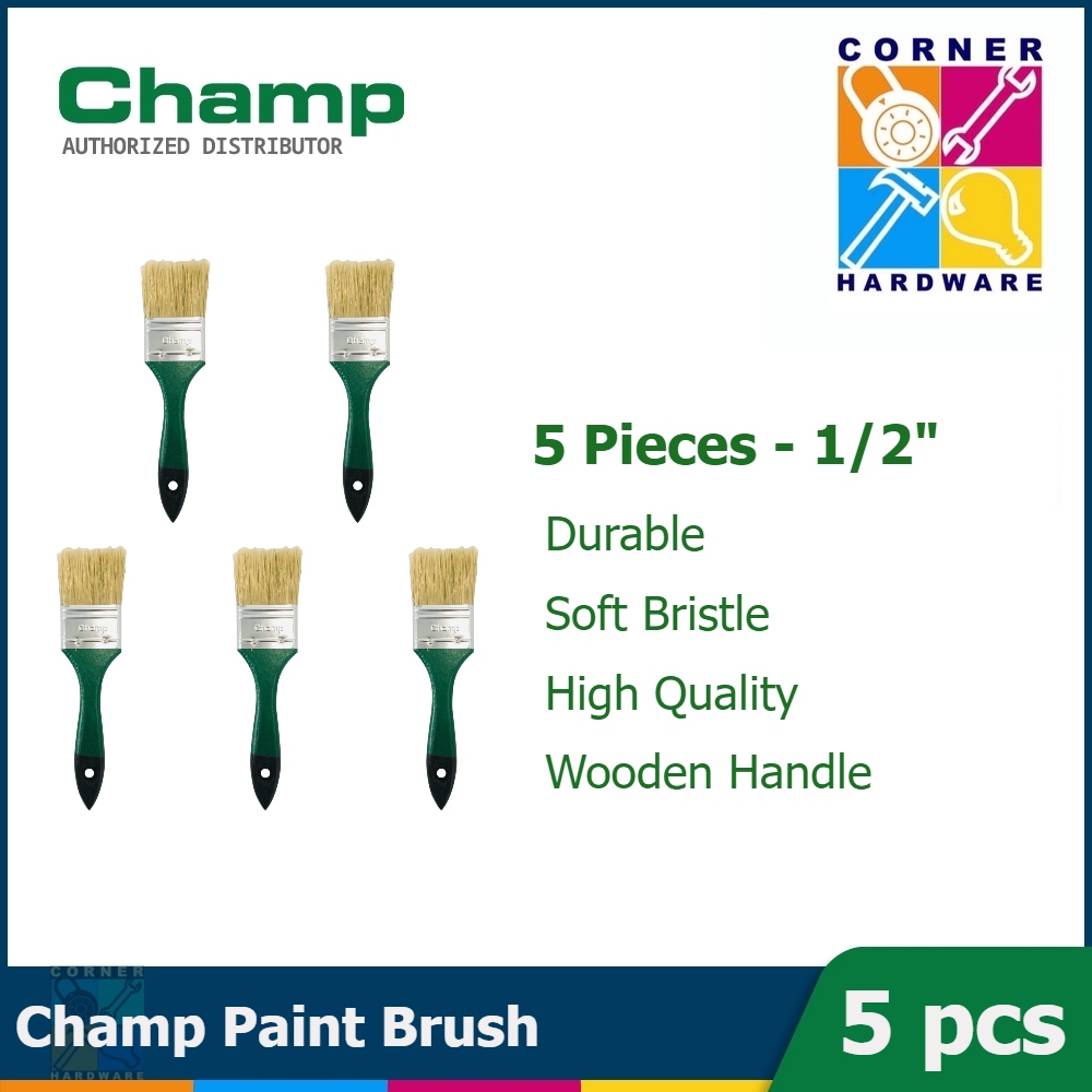 Image of CHAMP Paint Brushes 5 pcs size 1/2 inches