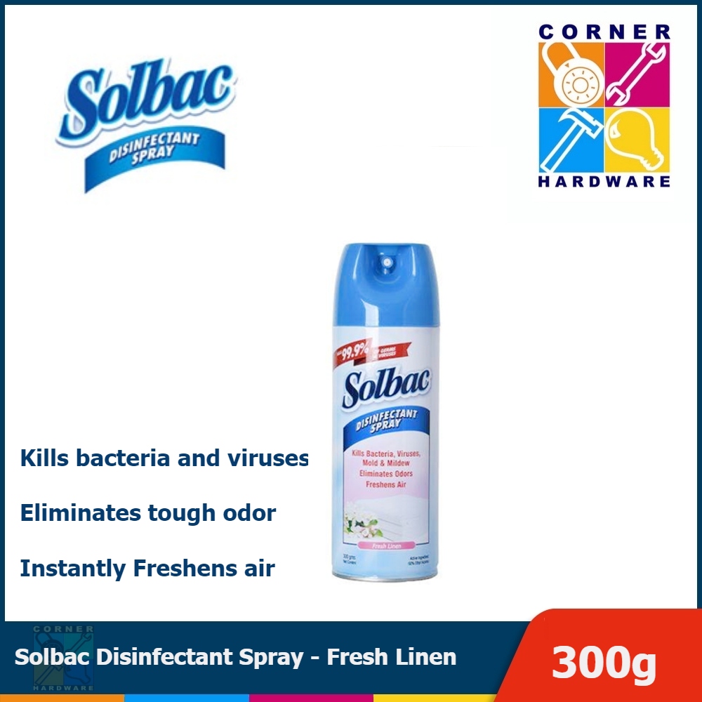 Image of SOLBAC Disinfectant Spray - Fresh Linen 300g.