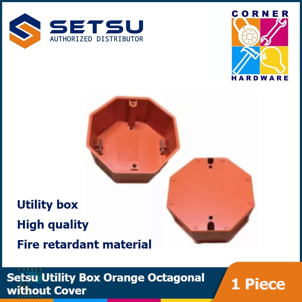 Image of SETSU Utility Box Orange Octagonal without Cover