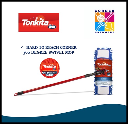 Image of TONKITA Curly Microfibre Chenille Mop w/ Handle